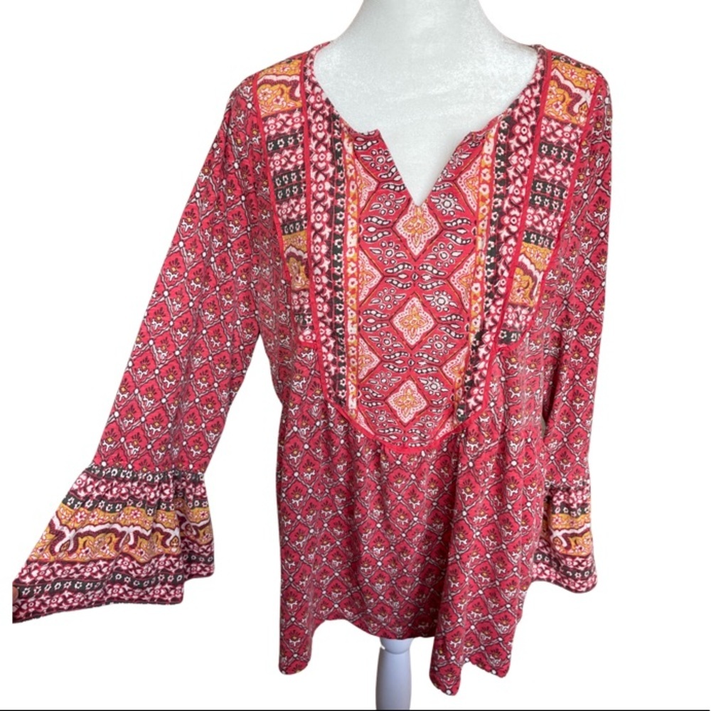 Style & Co patterned top with arm detail XL - Picture 1 of 4